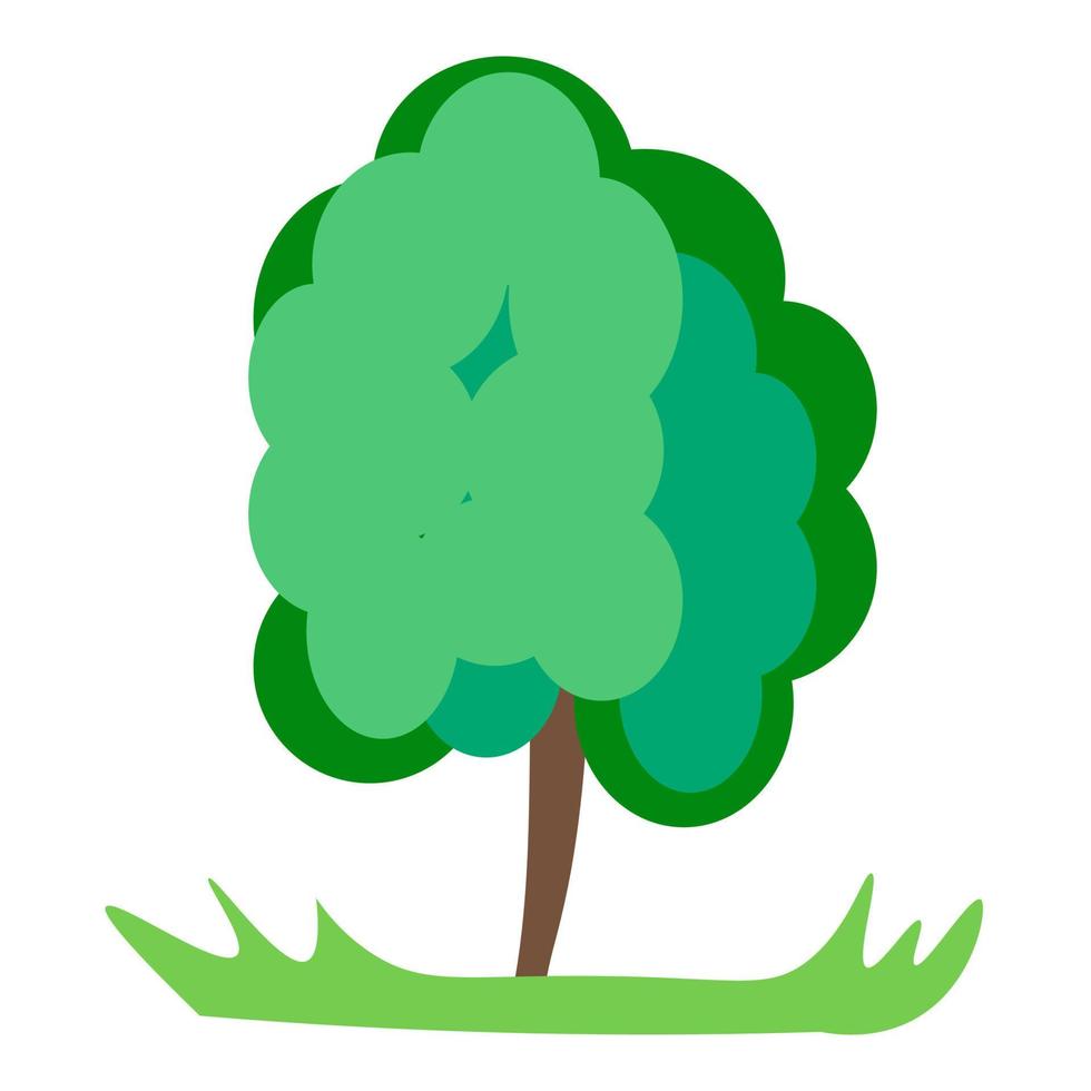 arbre abstrait illustration vectorielle en eps 10. arbre vert sur le pré vecteur