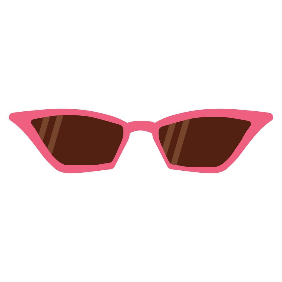 lunettes de soleil à monture rose et verres noirs. illustration vectorielle dans un style plat vecteur