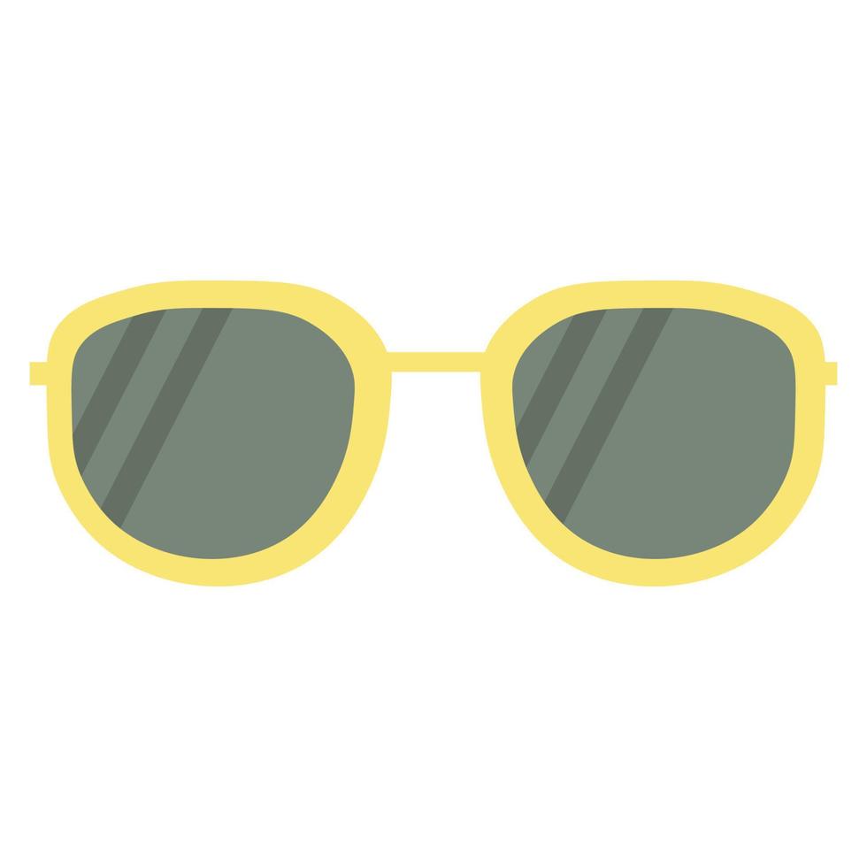 lunettes de soleil à monture jaune et verres verts. verres jaunes. illustration vectorielle dans un style plat vecteur