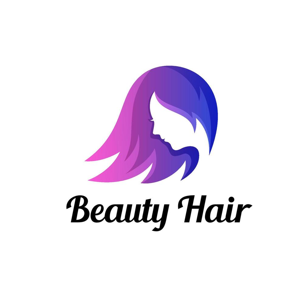 modèle de vecteur de salon de beauté cheveux logo