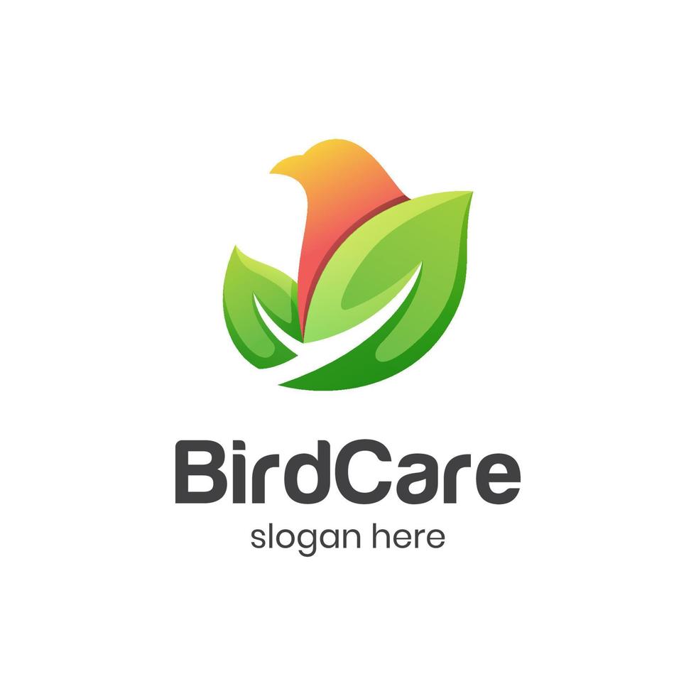 vecteur de logo d'oiseau de feuille de liberté, logo d'espoir de colombe