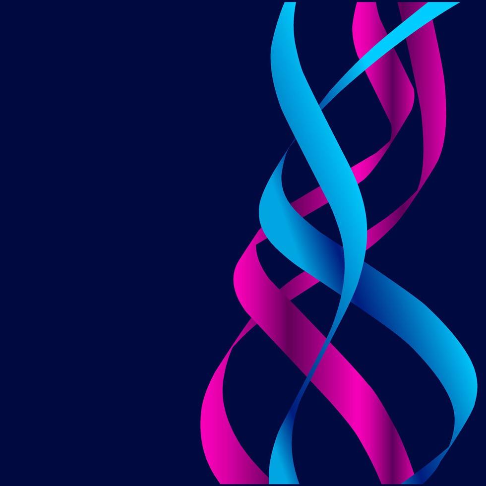 conception colorée d'art de ligne de technologie de lueur au néon avec un fond sombre. illustration vectorielle abstraite. style violet bleu et rose. vecteur