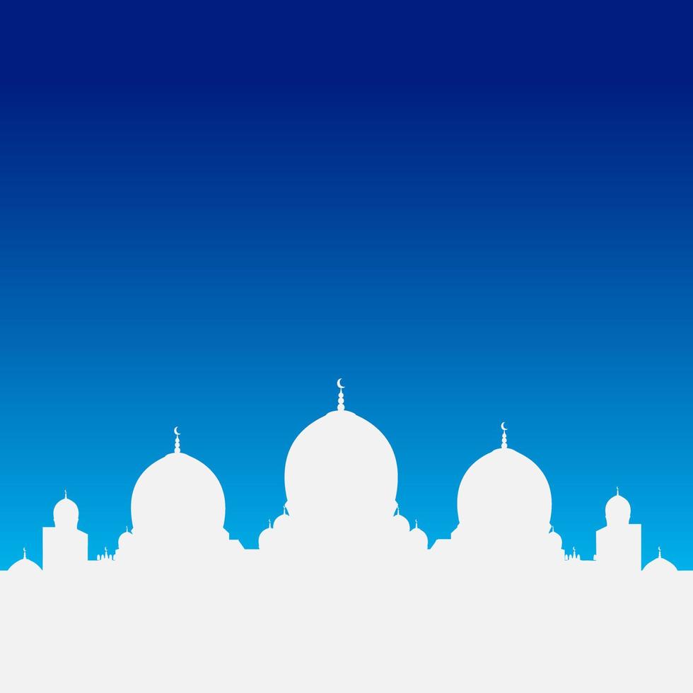 fond de façade de conception plate de mosquée musulmane isolée. objets architecturaux de logo coloré islamique plat. dessin animé vectoriel abstrait. belle illustration d'icône de sanctuaire musulman. repère culturel oriental.