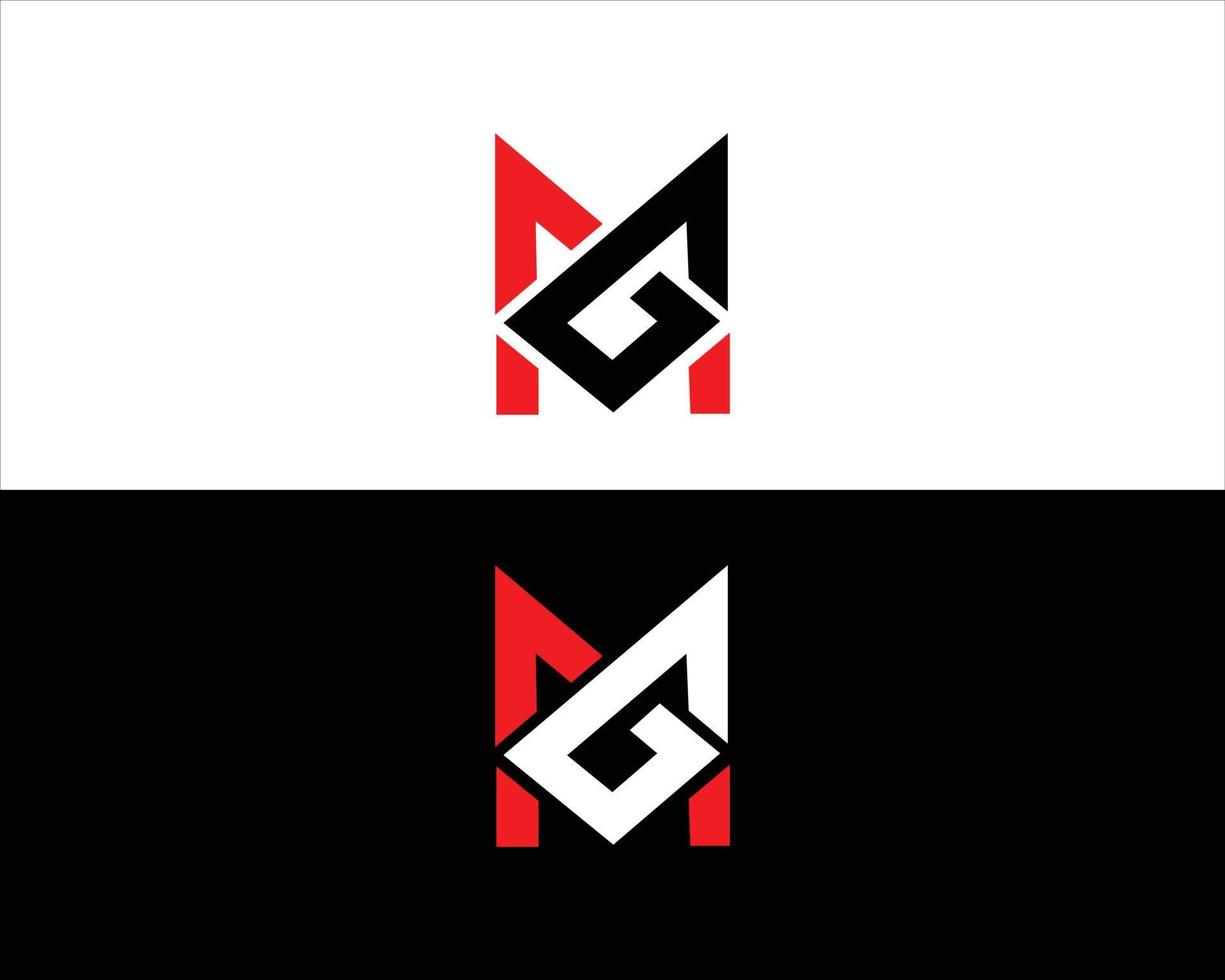lettre initiale mg et logo gm et création d'icônes. vecteur