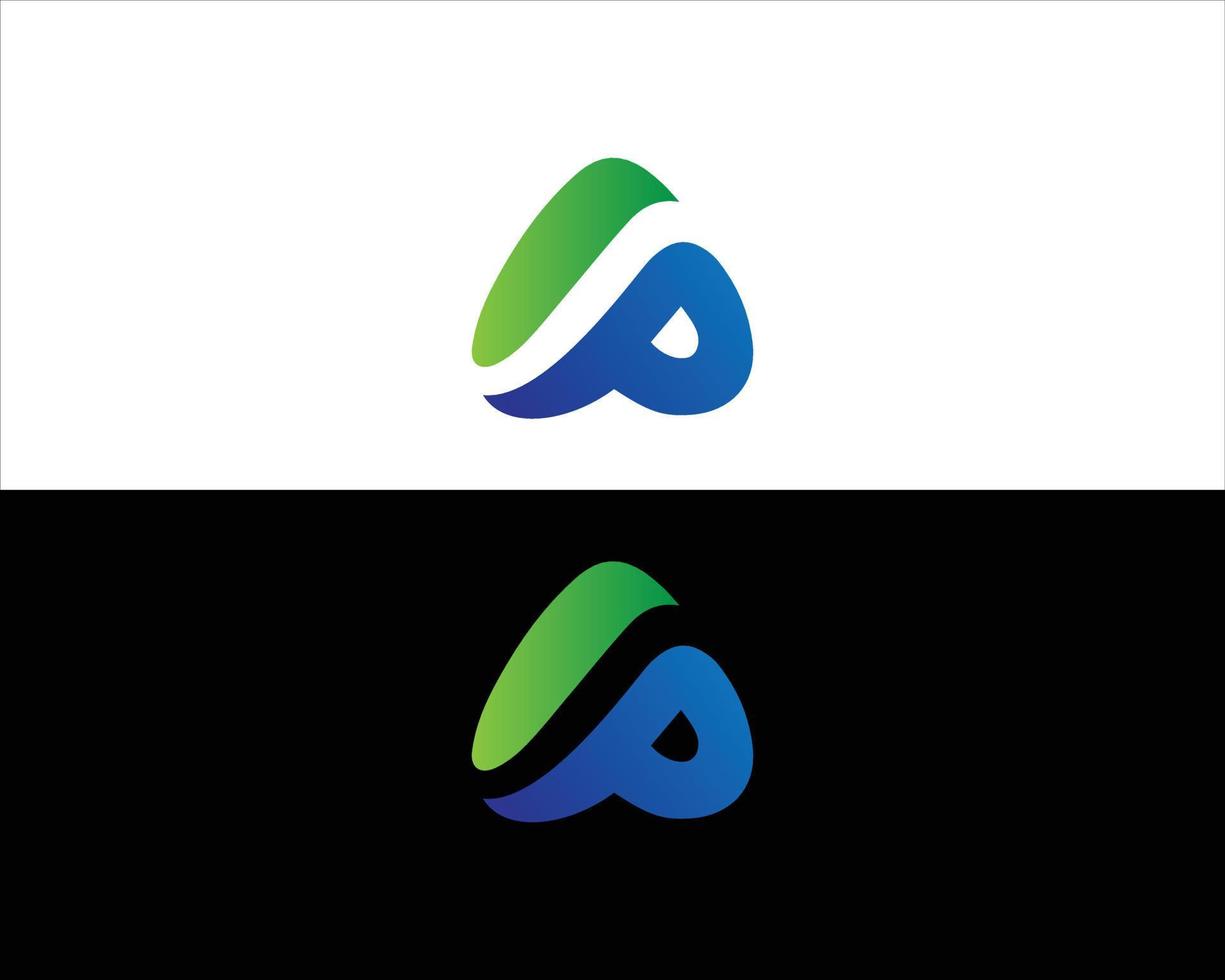 modèle de monogramme de logo vectoriel abstrait ap pa.