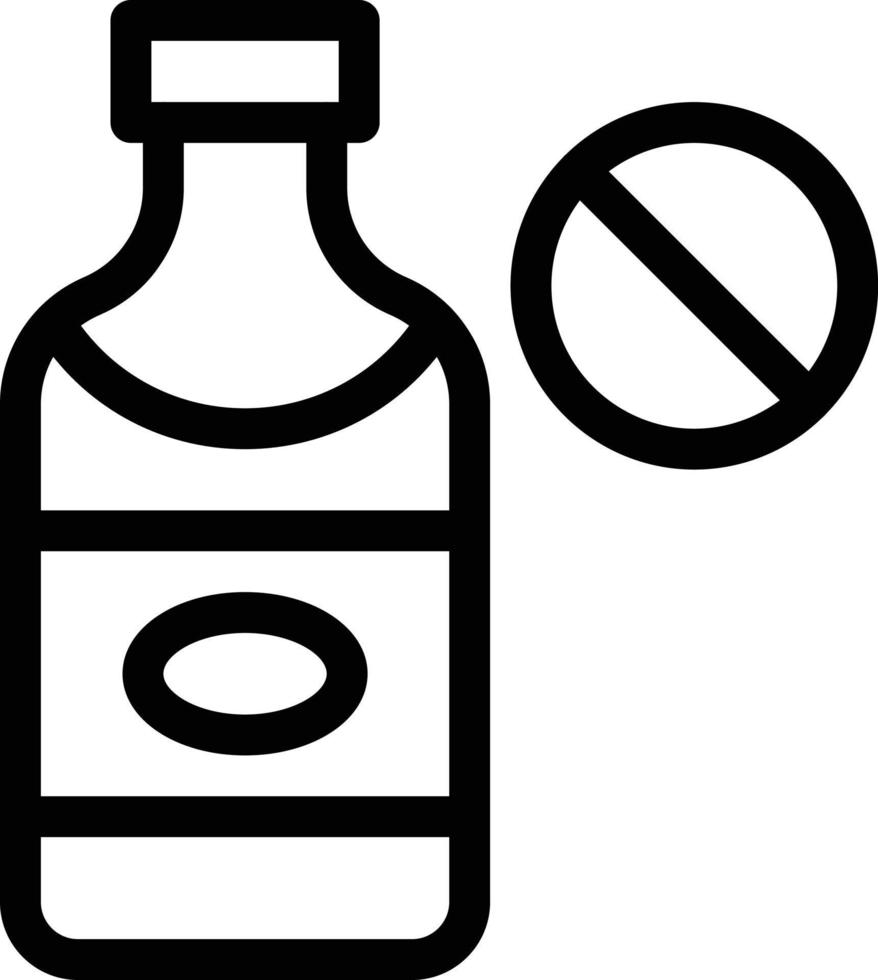 interdire l'illustration vectorielle de la bouteille sur un arrière-plan.symboles de qualité premium.icônes vectorielles pour le concept et la conception graphique. vecteur