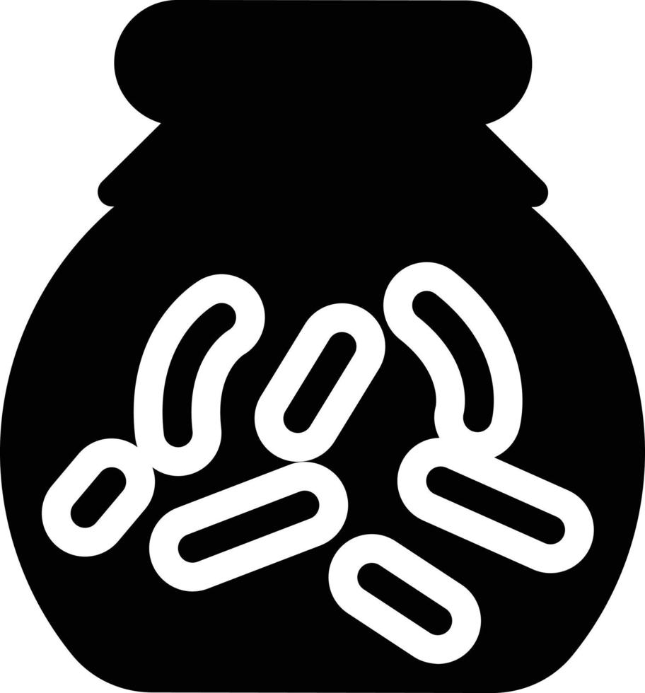 illustration vectorielle de pot de probiotiques sur fond.symboles de qualité premium.icônes vectorielles pour le concept et la conception graphique. vecteur