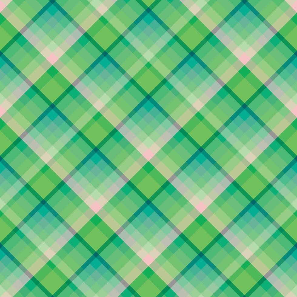 fond à carreaux dans les couleurs vert forêt et rose clair. modèle sans couture pour plaid, tissu, textile, vêtements, nappe et autres choses. vecteur