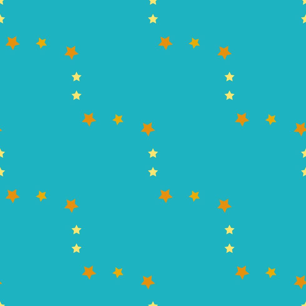 modèle sans couture avec de simples étoiles jaunes sur fond bleu. image vectorielle. vecteur
