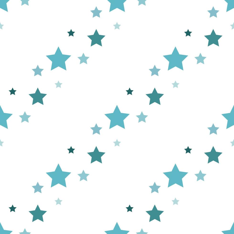 modèle sans couture avec des étoiles bleues de l'eau sur fond blanc pour le tissu, le textile, les vêtements, la nappe et d'autres choses. image vectorielle. vecteur