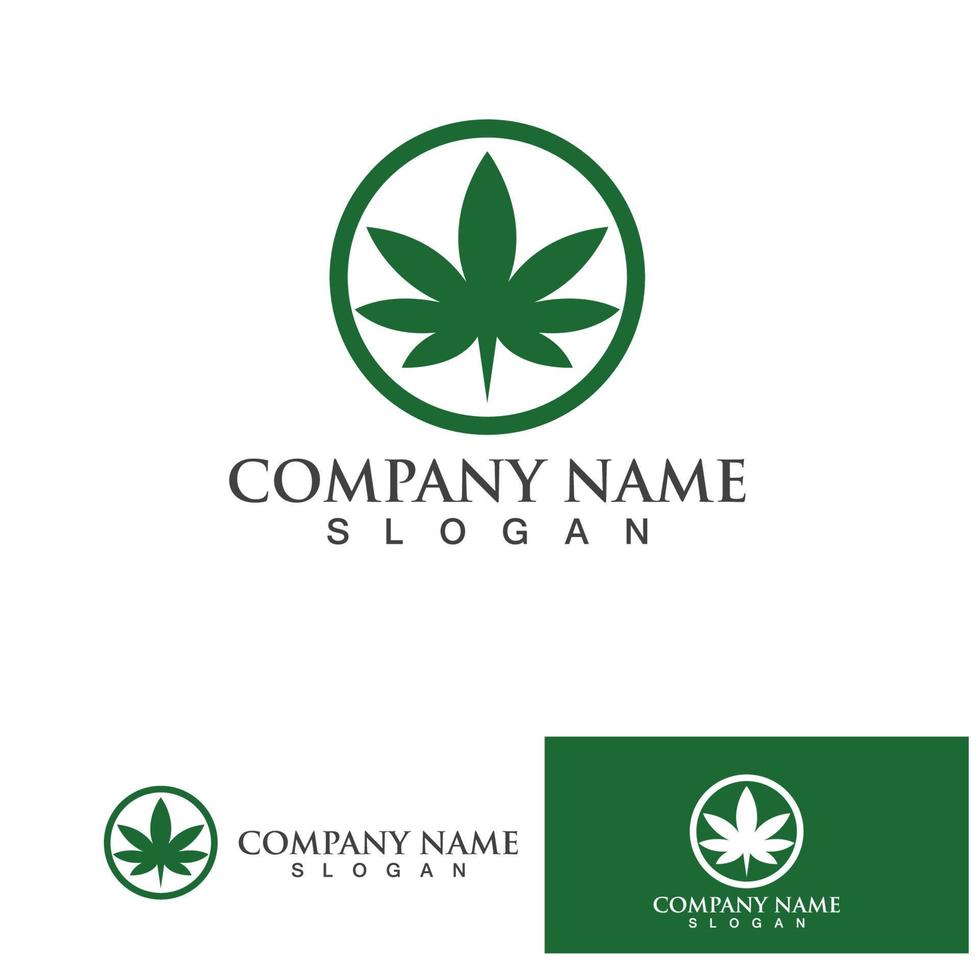 icône d'illustration vectorielle de logo de feuille de cannabis vecteur