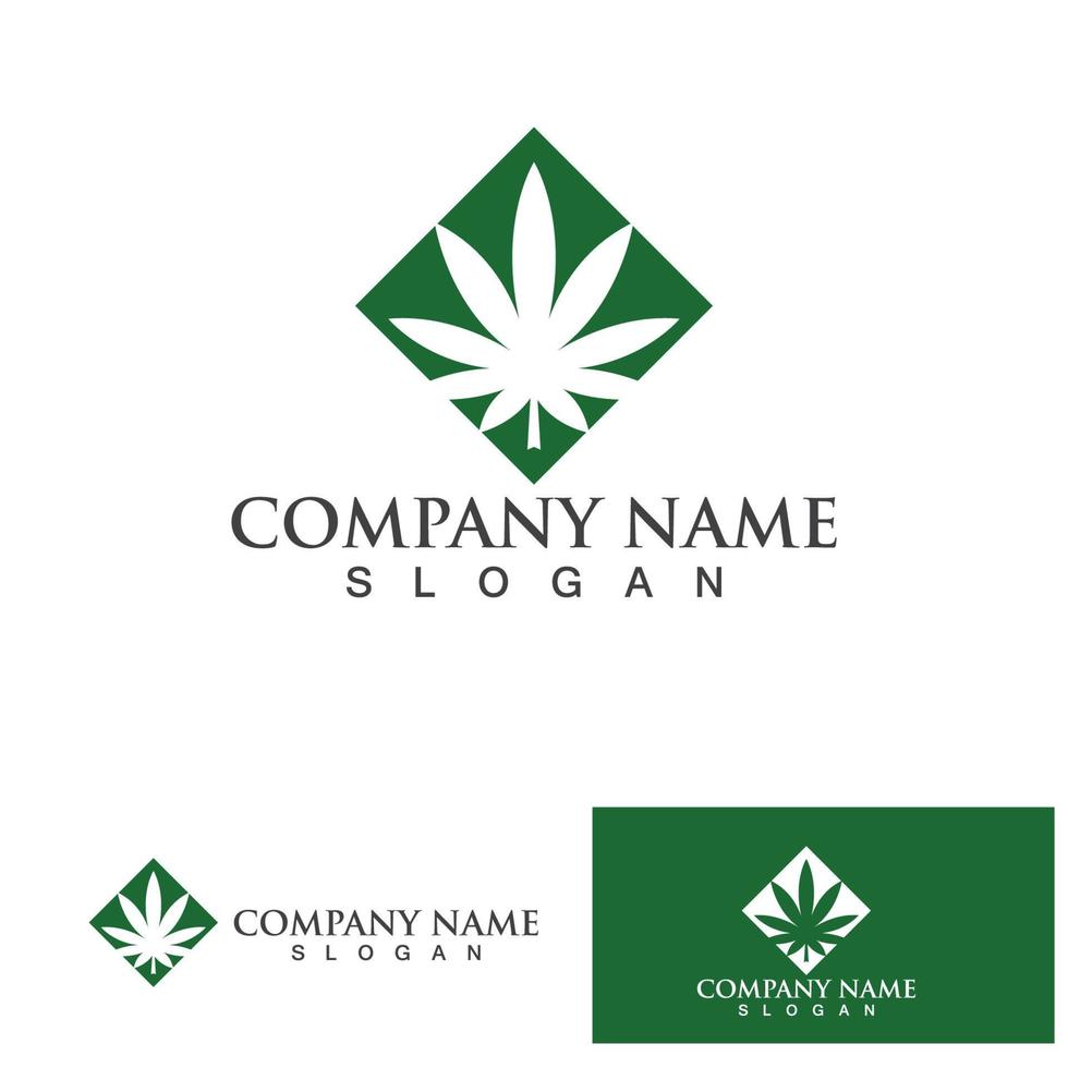 icône d'illustration vectorielle de logo de feuille de cannabis vecteur