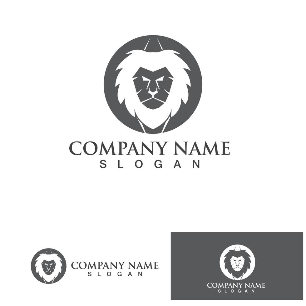 roi lion logo vector illustration design.gold lion roi tête signe concept isolé fond noir