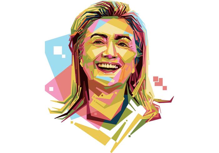 Portrait Hilary Clinton Vector gratuit