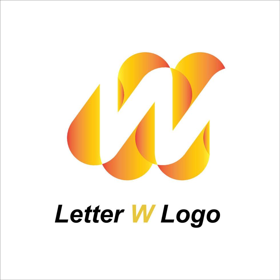 concept de logo abstrait lettre w vecteur