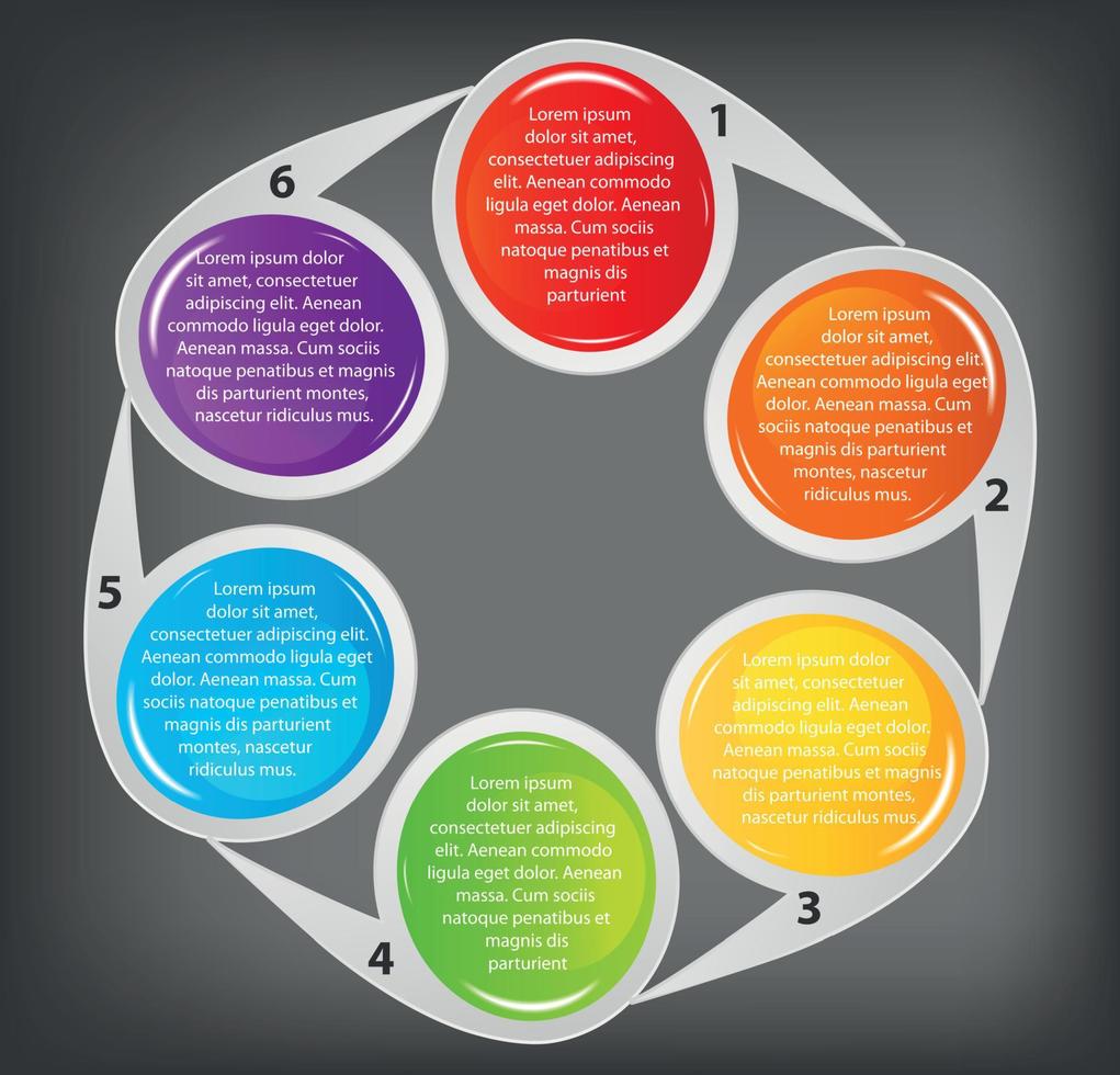 concept de bannières circulaires colorées pour différentes conceptions d'entreprise. illustration vectorielle vecteur