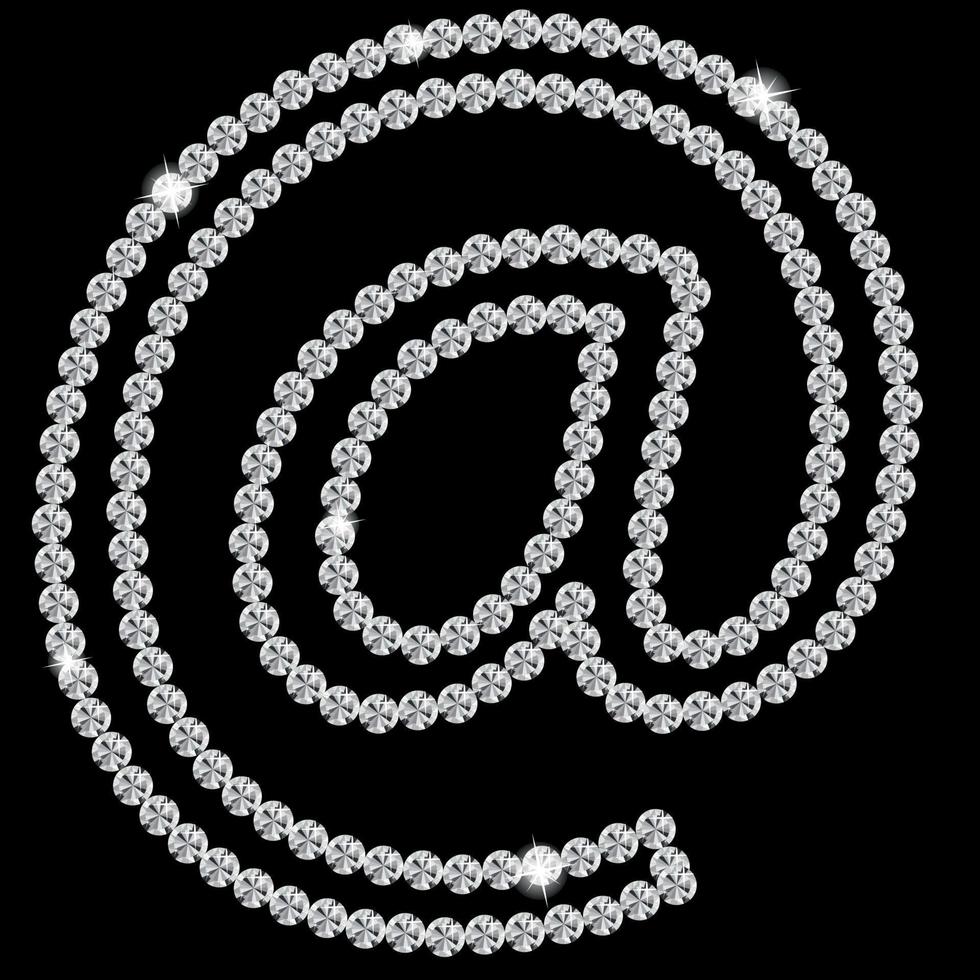 abstrait beau diamant noir e-mail signe icône vecteur illus