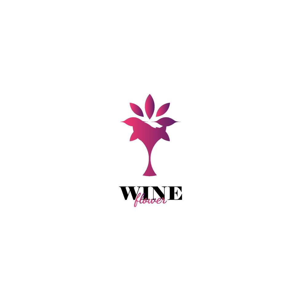 logo de vin minimaliste et élégant vecteur