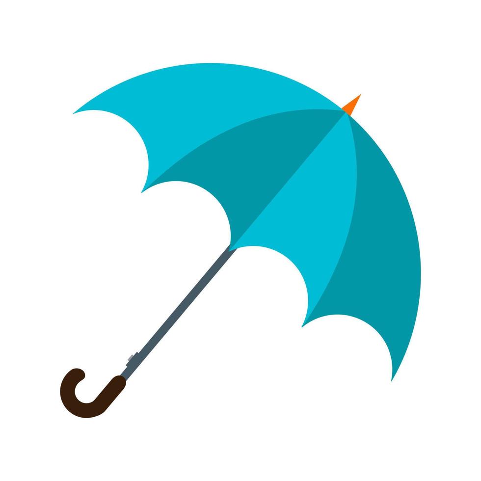 parapluie plat multicolore icône vecteur