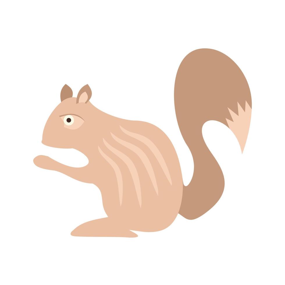 icône plate multicolore écureuil vecteur