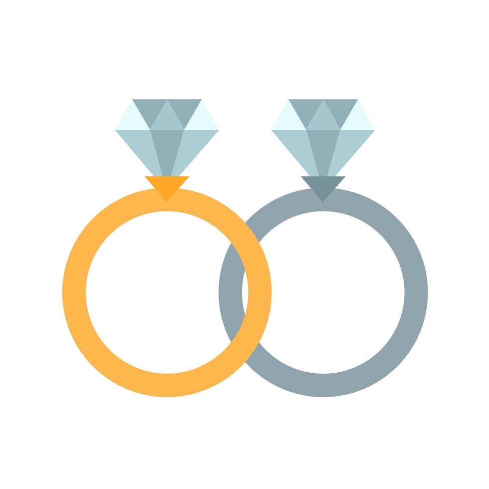 anneaux plat multicolore icône vecteur