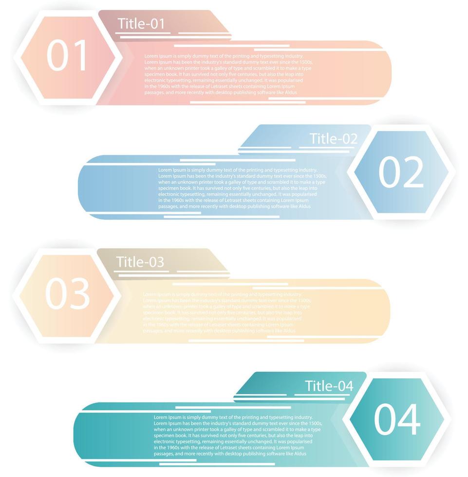 étape de concept de processus de modèle de vecteur de données hexagonales infographiques pour l'éducation à la stratégie et à l'information