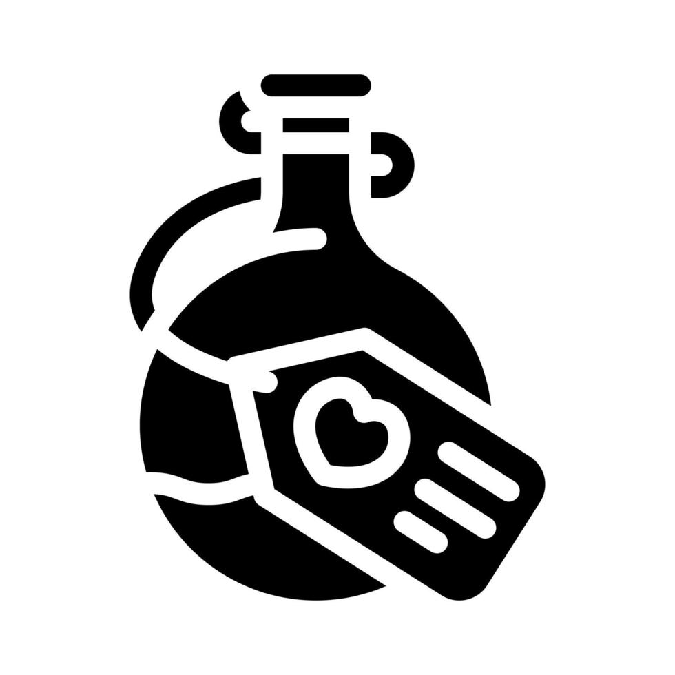 potion liquide magique glyphe icône illustration vectorielle vecteur