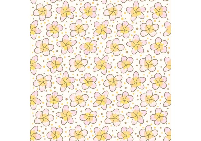 Motif Vecotr de fleurs polynésien gratuit vecteur