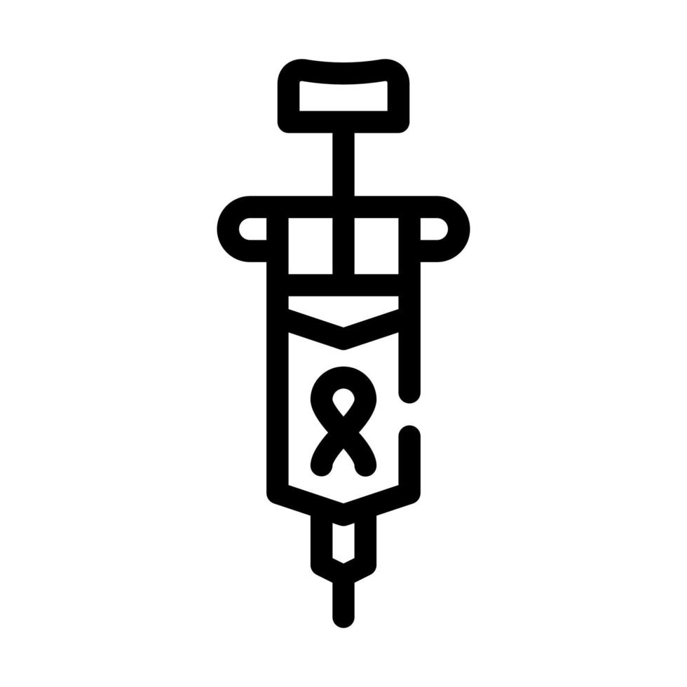 illustration vectorielle d'icône de ligne de médicaments de soins de santé seringue vecteur