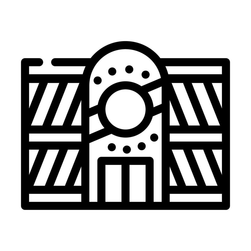 illustration vectorielle d'icône de ligne de bâtiment de boîte de nuit vecteur