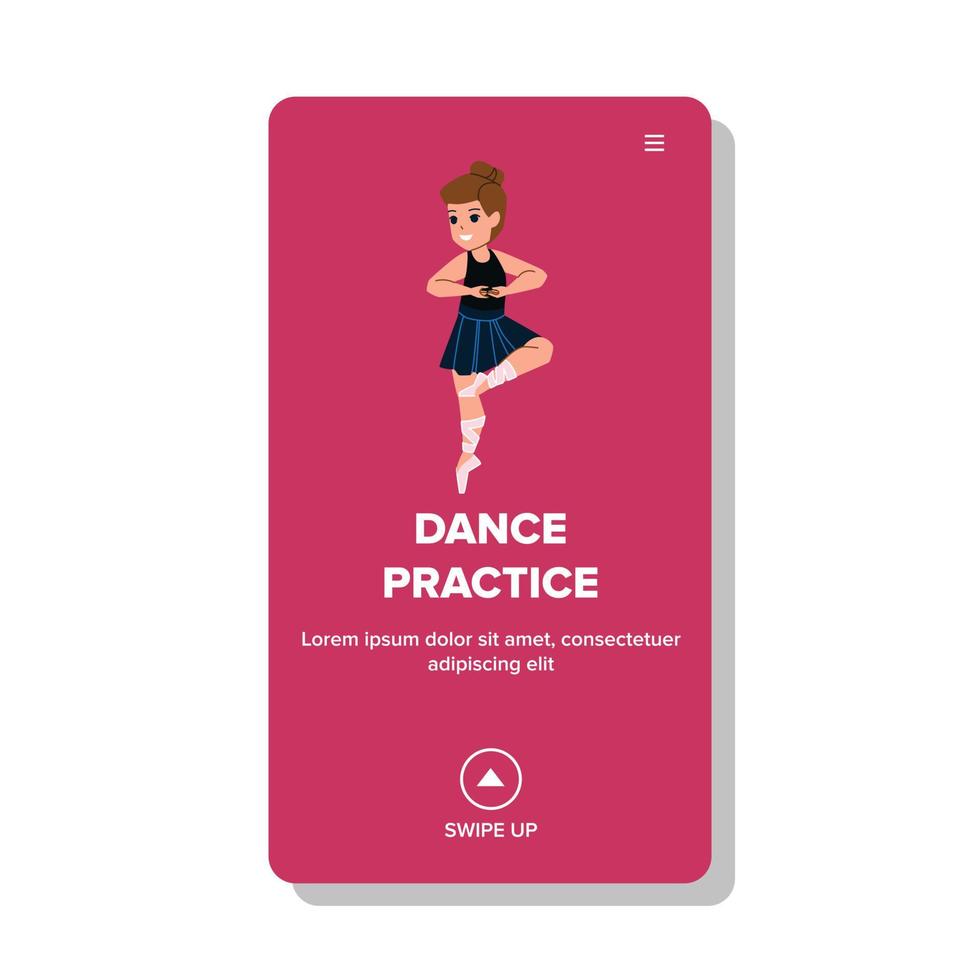 pratique de la danse faisant vecteur de ballerine écolière