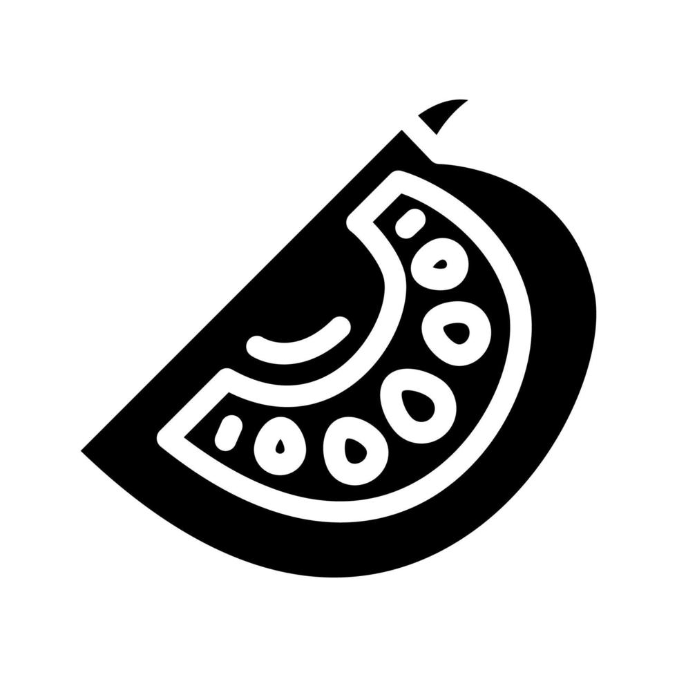 demi-tomate glyphe icône illustration vectorielle vecteur