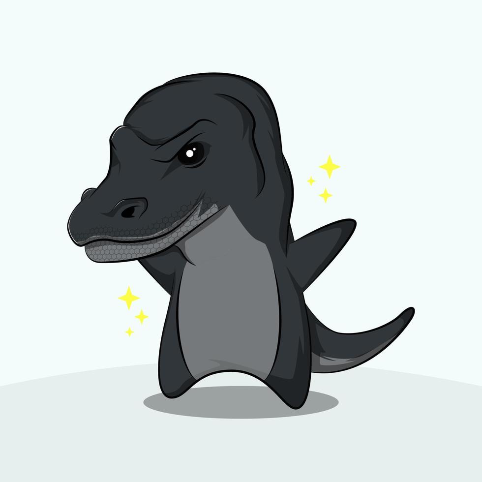 animal de dessin animé mignon komodo vecteur