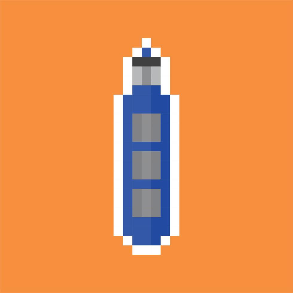 pixel art 8 bits. vecteur de vape bleu