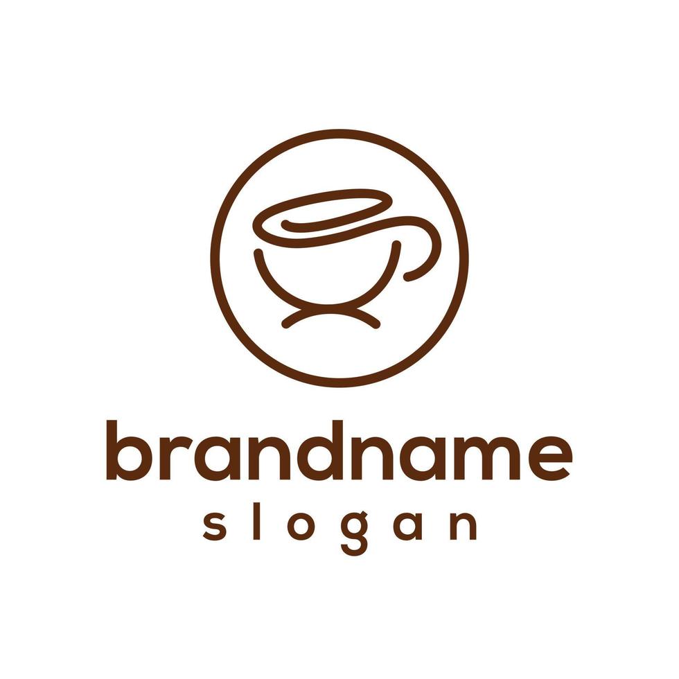 graphique vectoriel du modèle de conception de logo de café