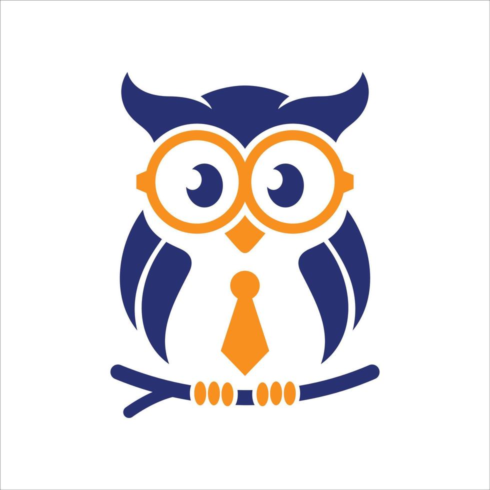 modèle de conception de logo vectoriel hibou