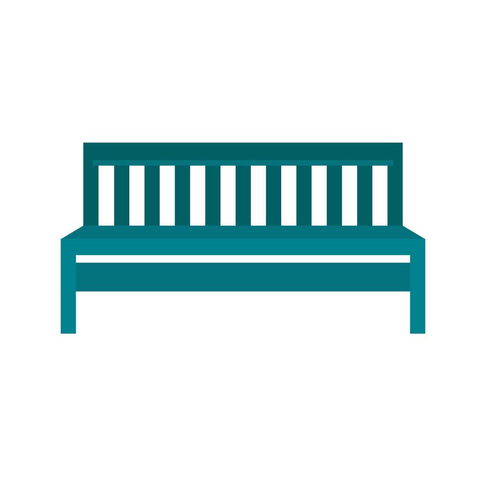 banc plat multicolore icône vecteur