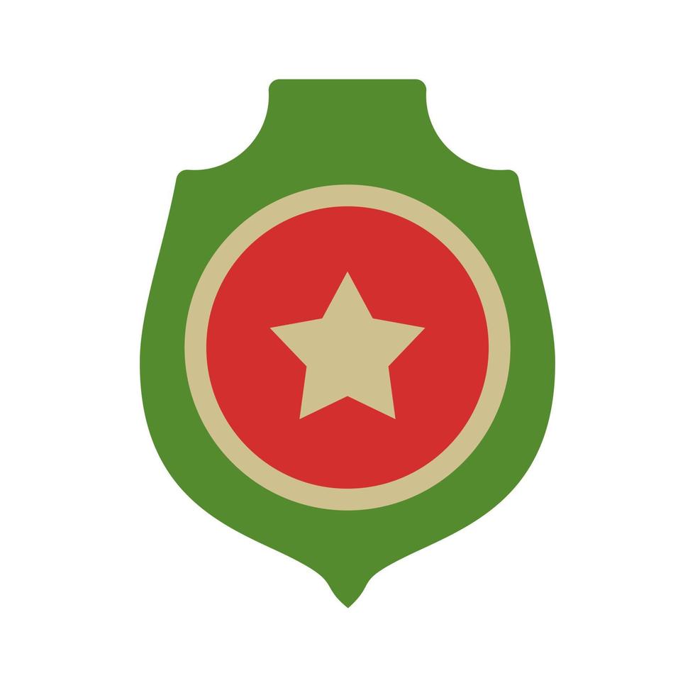 icône plate multicolore insigne militaire vecteur