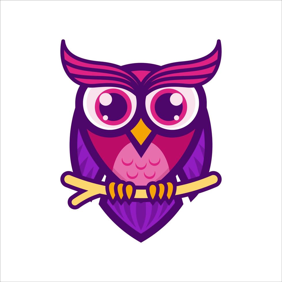 modèle de conception de logo vectoriel hibou