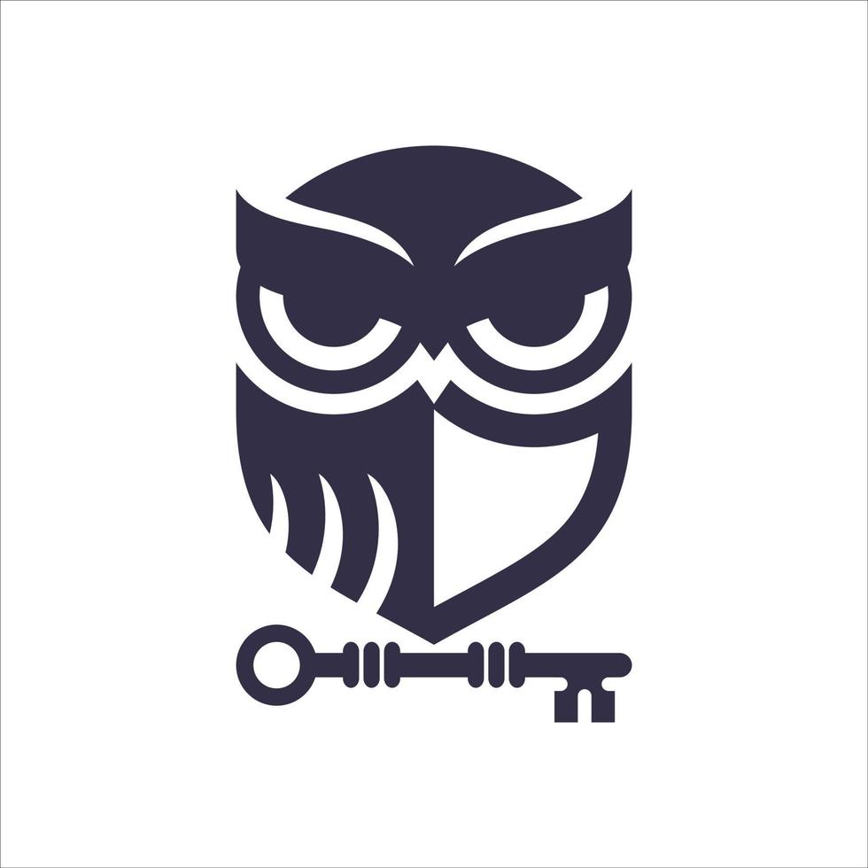 modèle de conception de logo vectoriel hibou