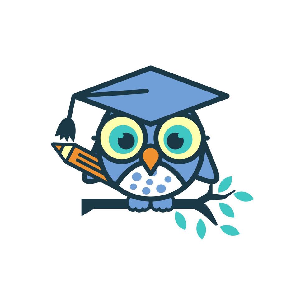 modèle de conception de logo vectoriel hibou