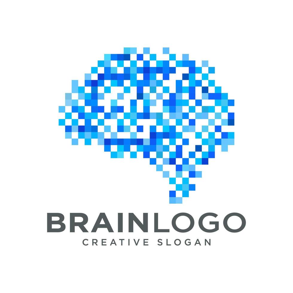 modèle de vecteur de conception de logo de cerveau