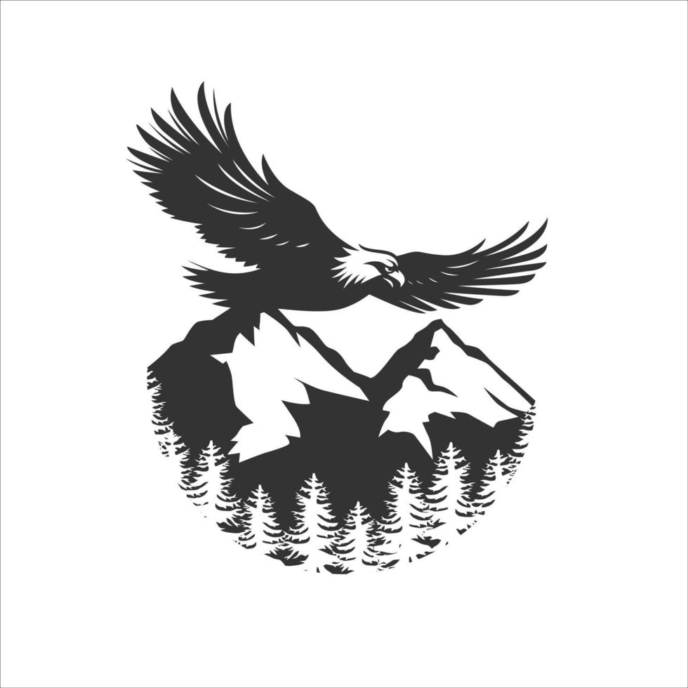 le modèle de logo d'aigle volant. illustration vectorielle vecteur