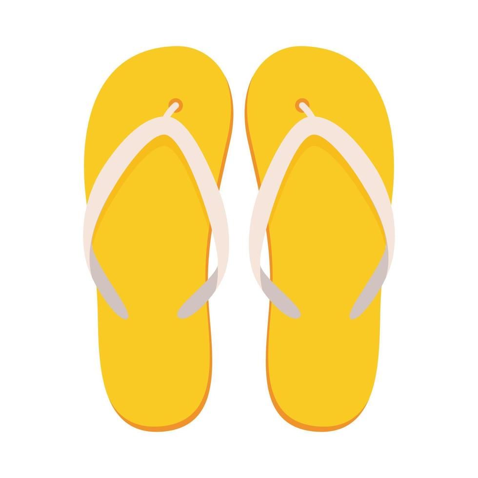 paire de chaussons de plage. tongs d'été. illustration vectorielle plane vecteur