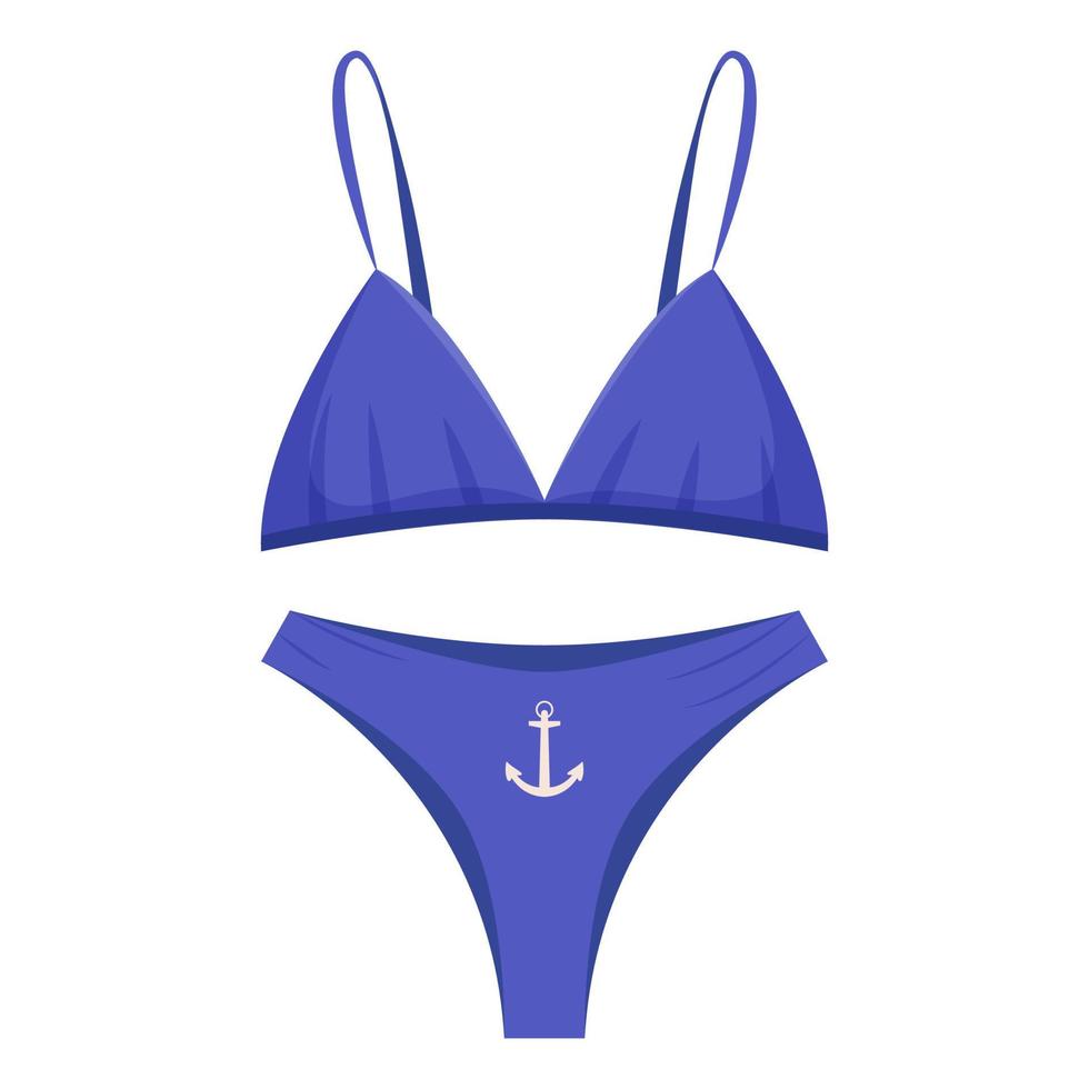 jolis maillots de bain pour femmes. hauts et bas de bikini à la mode. maillots de bain femme pour les vacances d'été vecteur