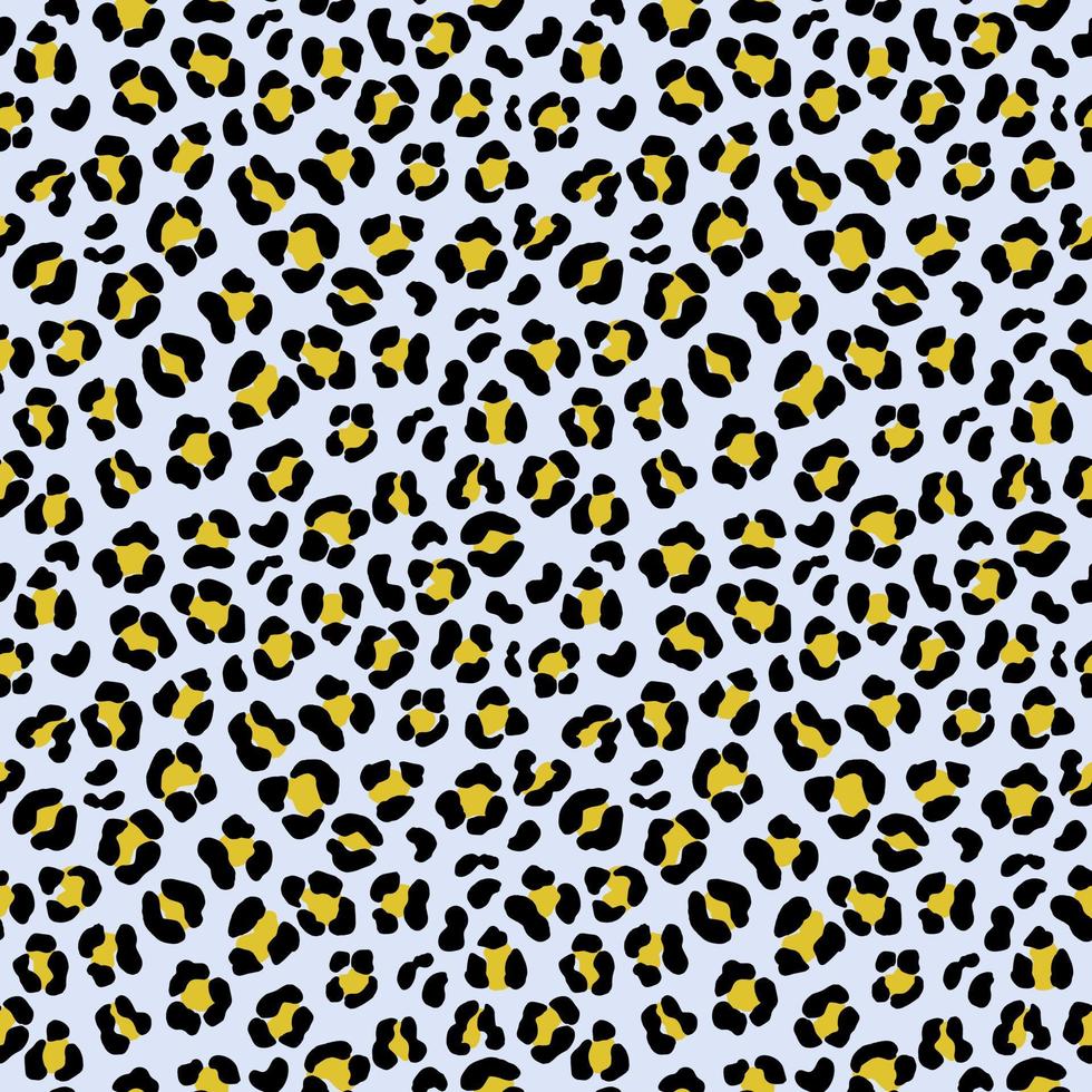 motif léopard. fond de peau d'animal vectorielle continue dans un style simple dessiné à la main. illustration lumineuse de la faune. bon pour le papier, le tissu, le textile, l'emballage, la couverture, le web. vecteur