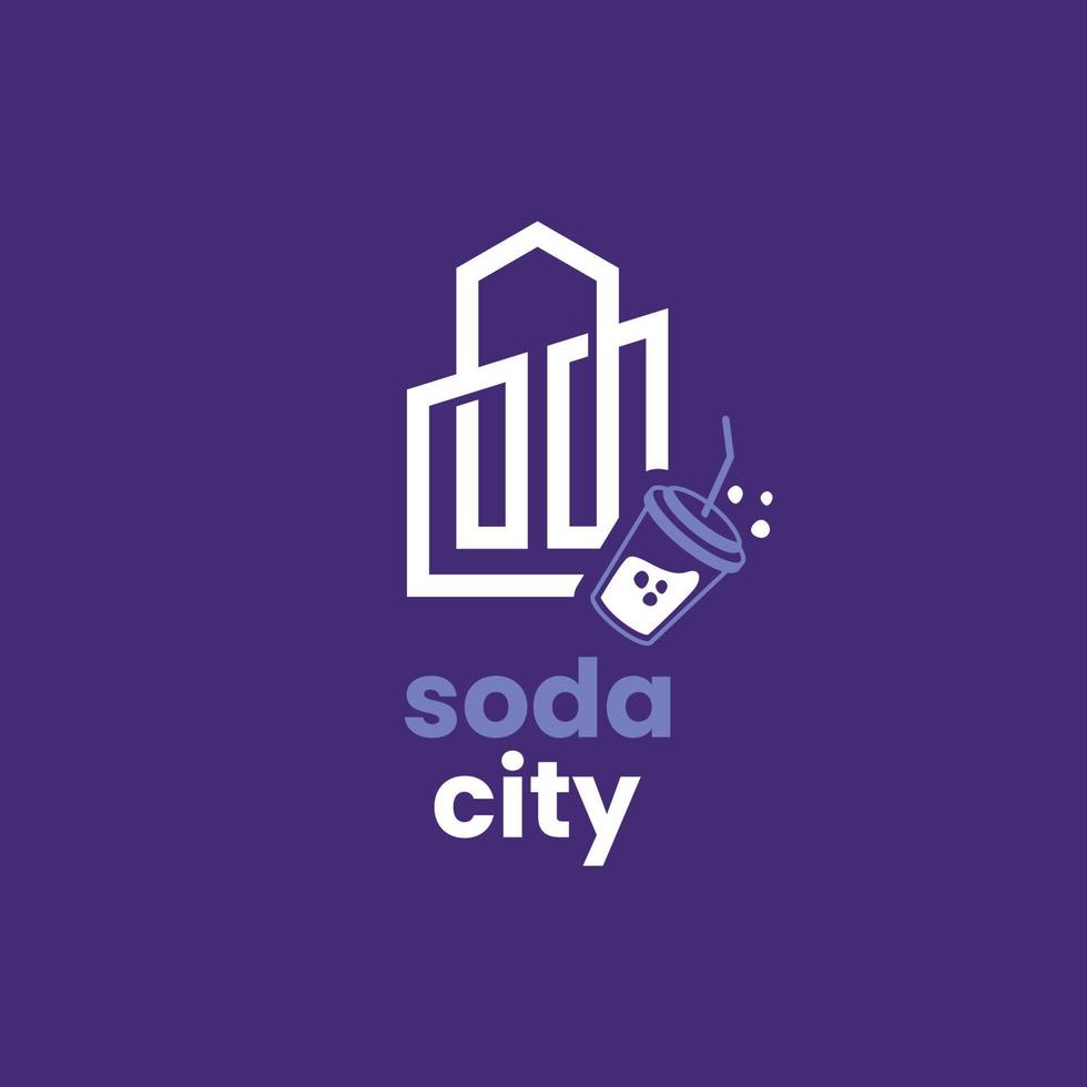 logo de soda de la ville vecteur