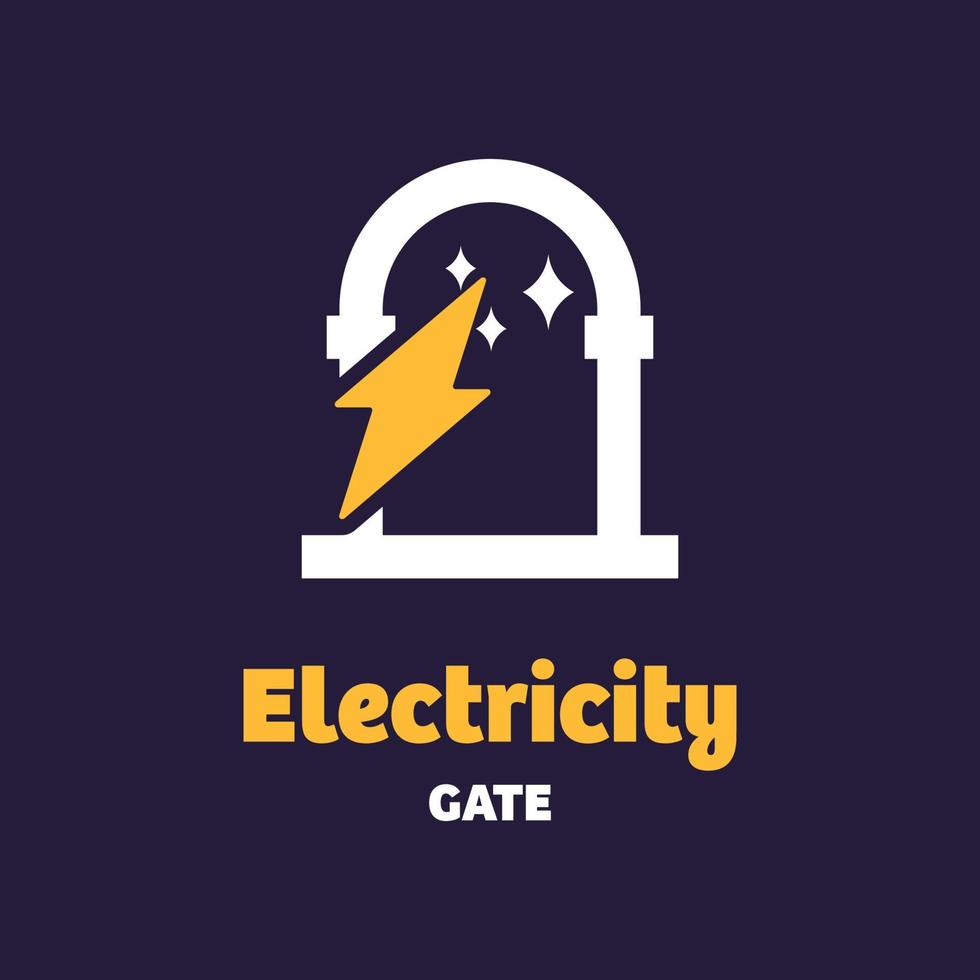 logo de la porte de l'électricité vecteur