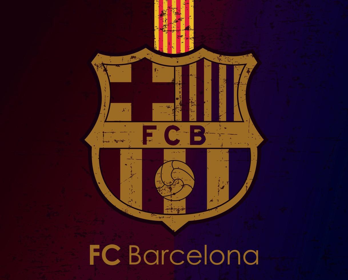 logo du fc barcelone, écusson du club de football de barcelone, emblème sur fond blaugrana vecteur