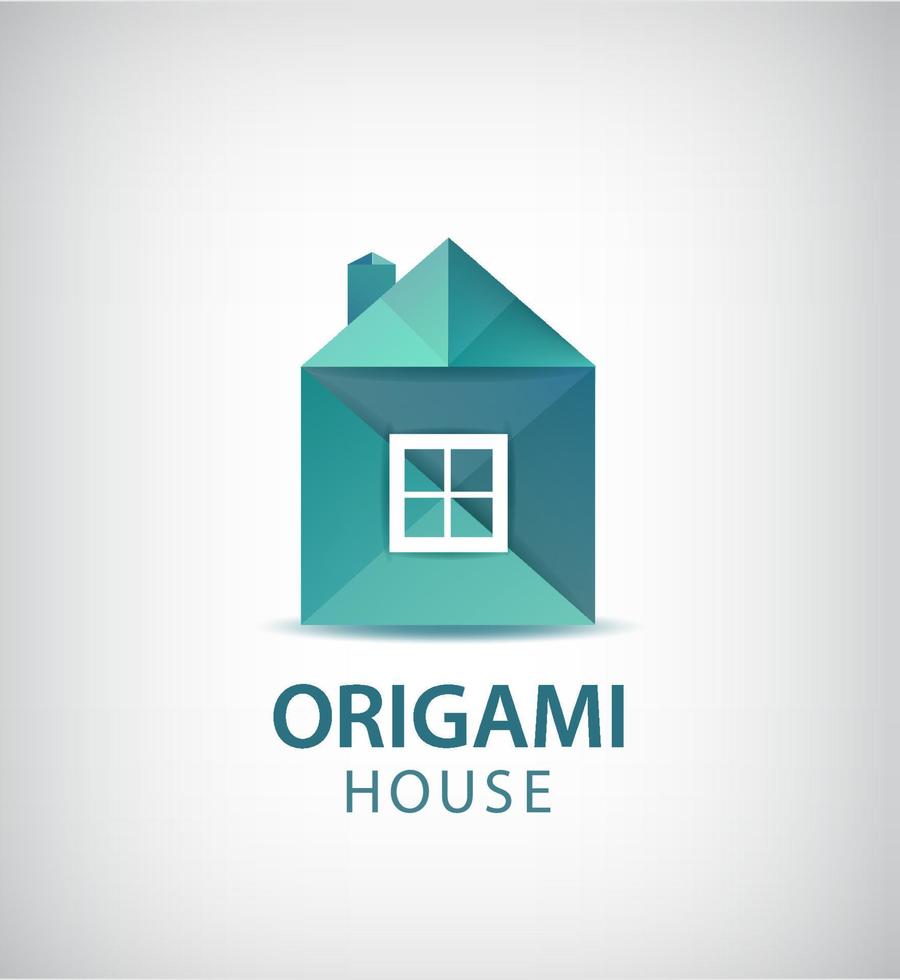 logo de maison abstrait origami géométrique vectoriel. utiliser pour l'immobilier, l'architecture, la construction et les icônes de construction. vecteur